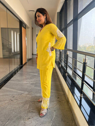 Doori Work Coord Set With Tasseled Pants - Preetibora