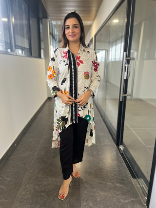 Fantasia Abstract Floral Print Coord - Preetibora