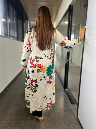Fantasia Abstract Floral Print Coord - Preetibora