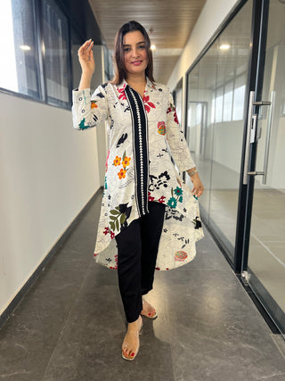 Fantasia Abstract Floral Print Coord - Preetibora