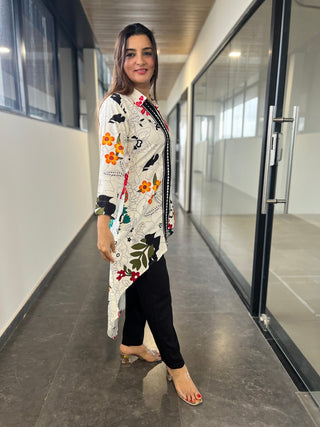 Fantasia Abstract Floral Print Coord - Preetibora