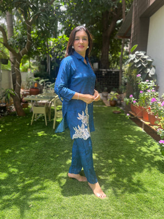 Floral Patch Embroidery Coord Set - Preetibora