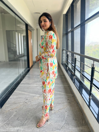 Floral Thread and Shell Work Coord - Preetibora
