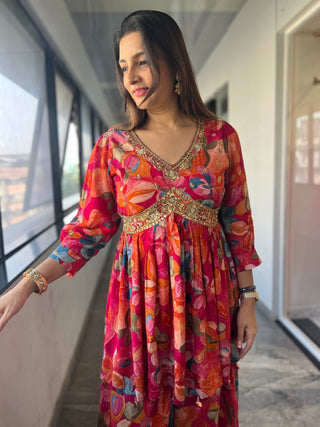 Golden Mirror Rani Set - Preetibora