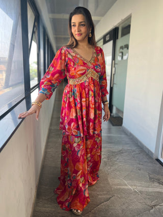 Golden Mirror Rani Set - Preetibora