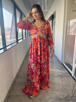 Golden Mirror Rani Set - Preetibora