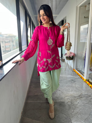 Moti Rani Pink Coord Set - Preetibora