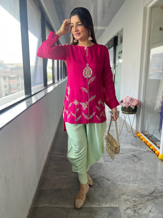 Moti Rani Pink Coord Set - Preetibora