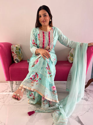 Sparkling Meadow Fusion Sharara - Preetibora