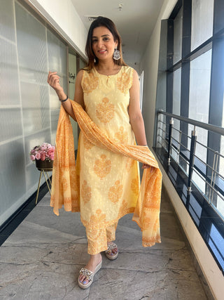 Summer Block Print Butta Set - Preetibora