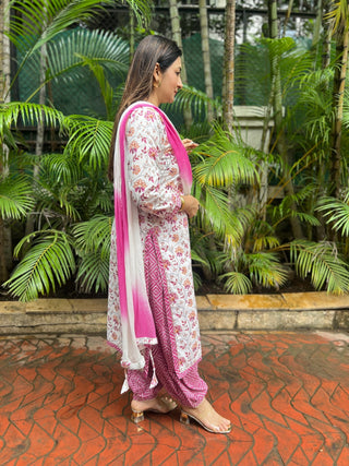 The Afghani Bloom Floral Suit Set - Preetibora