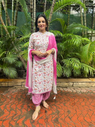 The Afghani Bloom Floral Suit Set - Preetibora