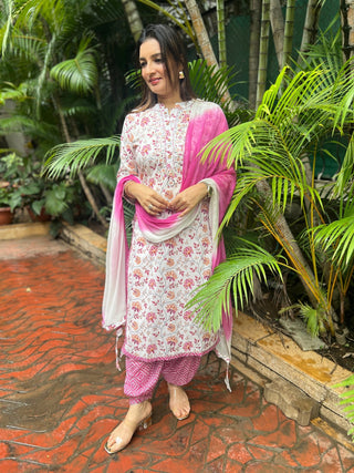 The Afghani Bloom Floral Suit Set - Preetibora