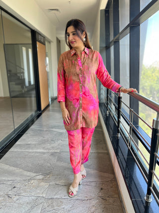 Tie Dye Coord with Sequence and Beads - Preetibora