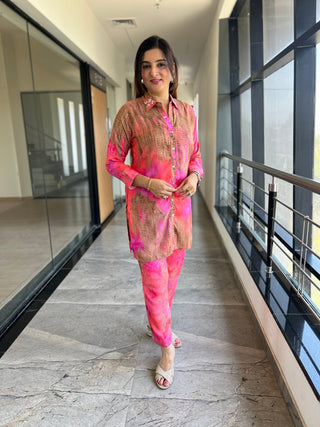 Tie Dye Coord with Sequence and Beads - Preetibora