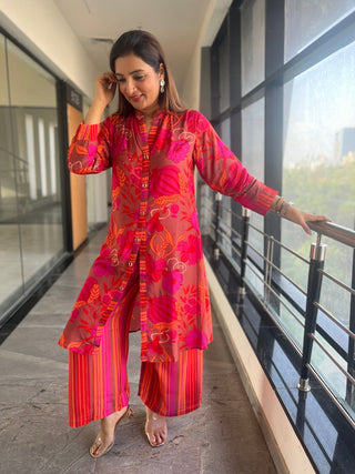 Wildflower Coord with Striped Pants - Preetibora