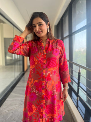 Wildflower Coord with Striped Pants - Preetibora